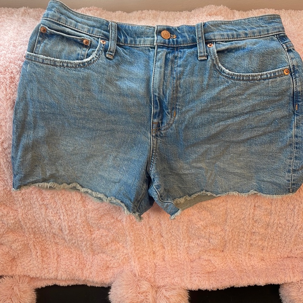J Crew frayed jean shorts